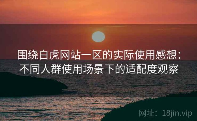 围绕白虎网站一区的实际使用感想：不同人群使用场景下的适配度观察