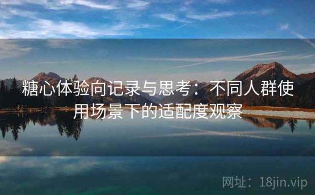 糖心体验向记录与思考：不同人群使用场景下的适配度观察