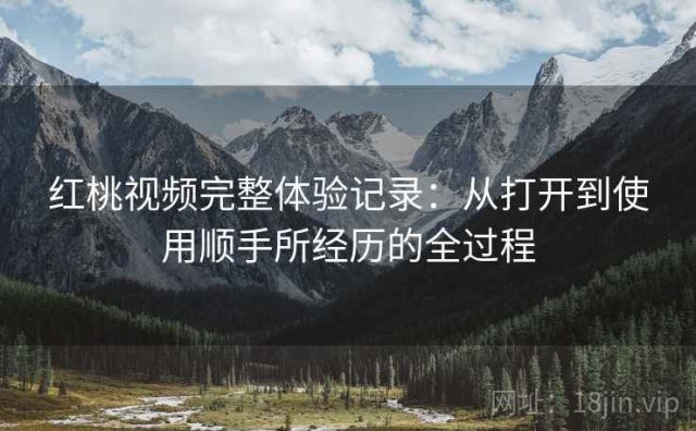 红桃视频完整体验记录：从打开到使用顺手所经历的全过程