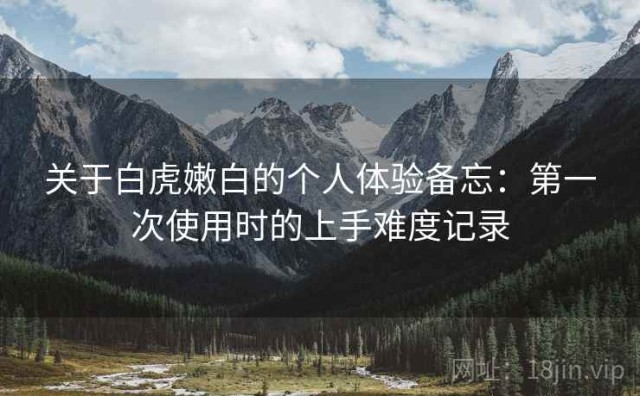 关于白虎嫩白的个人体验备忘：第一次使用时的上手难度记录