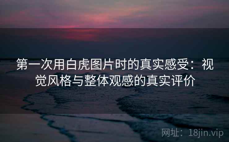 第一次用白虎图片时的真实感受：视觉风格与整体观感的真实评价