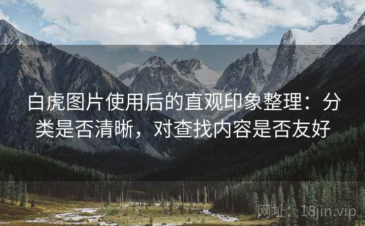 白虎图片使用后的直观印象整理：分类是否清晰，对查找内容是否友好