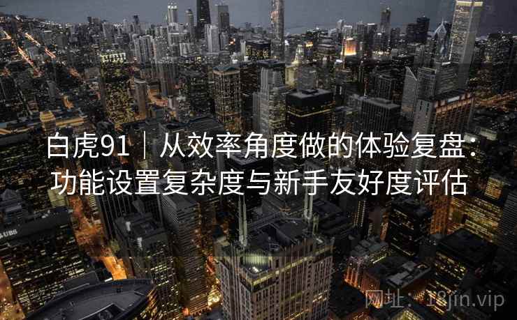 白虎91｜从效率角度做的体验复盘：功能设置复杂度与新手友好度评估