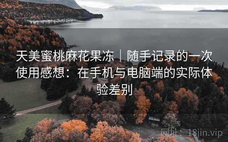 天美蜜桃麻花果冻｜随手记录的一次使用感想：在手机与电脑端的实际体验差别
