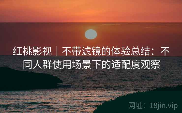 红桃影视｜不带滤镜的体验总结：不同人群使用场景下的适配度观察