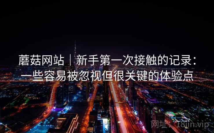 蘑菇网站｜新手第一次接触的记录：一些容易被忽视但很关键的体验点