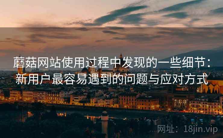 蘑菇网站使用过程中发现的一些细节:新用户最容易遇到的问题与应对方式 蘑菇网站使用过程中发现的一些细节:新用户最容易遇到的问题与应对方式