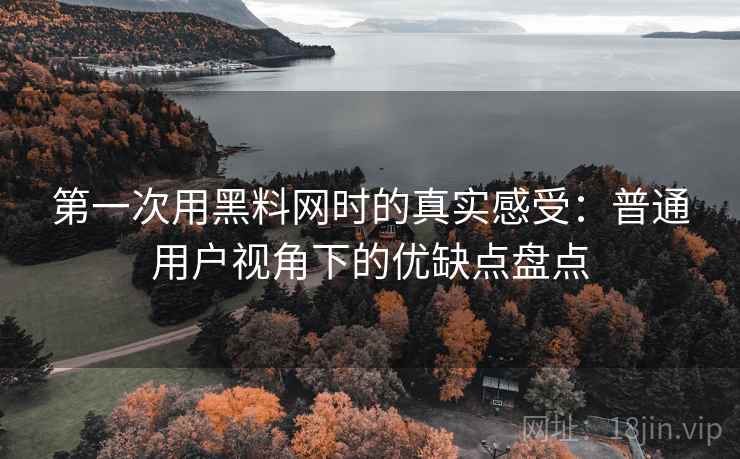 第一次用黑料网时的真实感受:普通用户视角下的优缺点盘点 第一次用黑料网时的真实感受:普通用户视角下的优缺点盘点