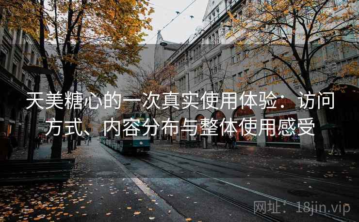 天美糖心的一次真实使用体验:访问方式、内容分布与整体使用感受 天美糖心的一次真实使用体验:访问方式、内容分布与整体使用感受
